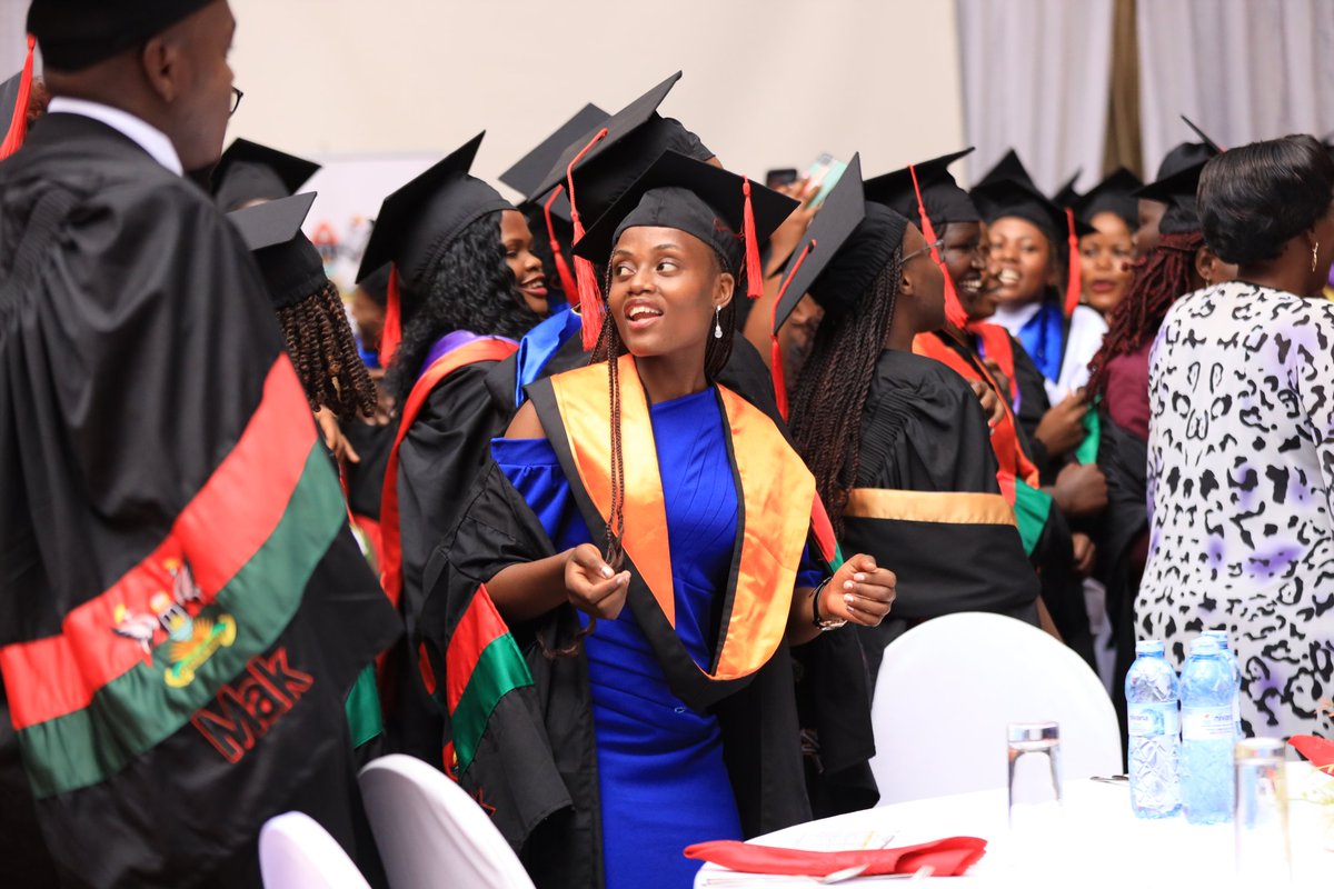 MCFMakerere's tweet photo. Today marks the celebration of 144 Scholars who have successfully completed their undergraduate degree program at Makerere University. These individuals were conferred with their degrees at the #Mak74thGrad Ceremony, which concluded today. https://t.co/FEZxHYB3ug