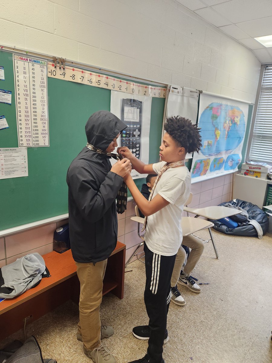 Our guys are looking sharp! Members of My Brothers Keeper learning how to tie a tie! Helping one another. #guysinties #NAHS