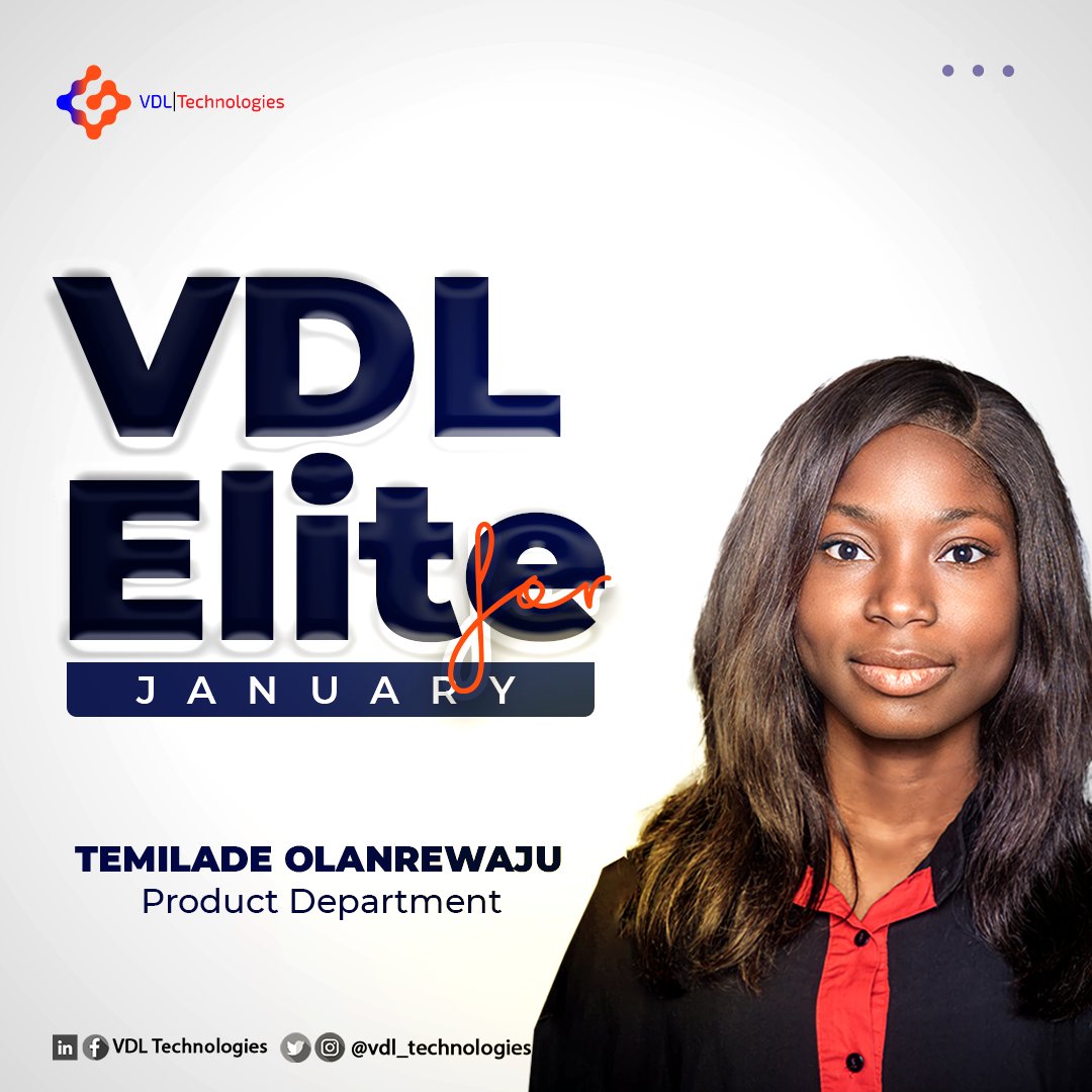 vasdigimobility's tweet photo. Meet Temilade Olanrewaju, a dedicated and calm team member within the product department.

 Her results-oriented approach has been truly impressive, and we're grateful to have her as part of our team. https://t.co/VcjsjM2YX9