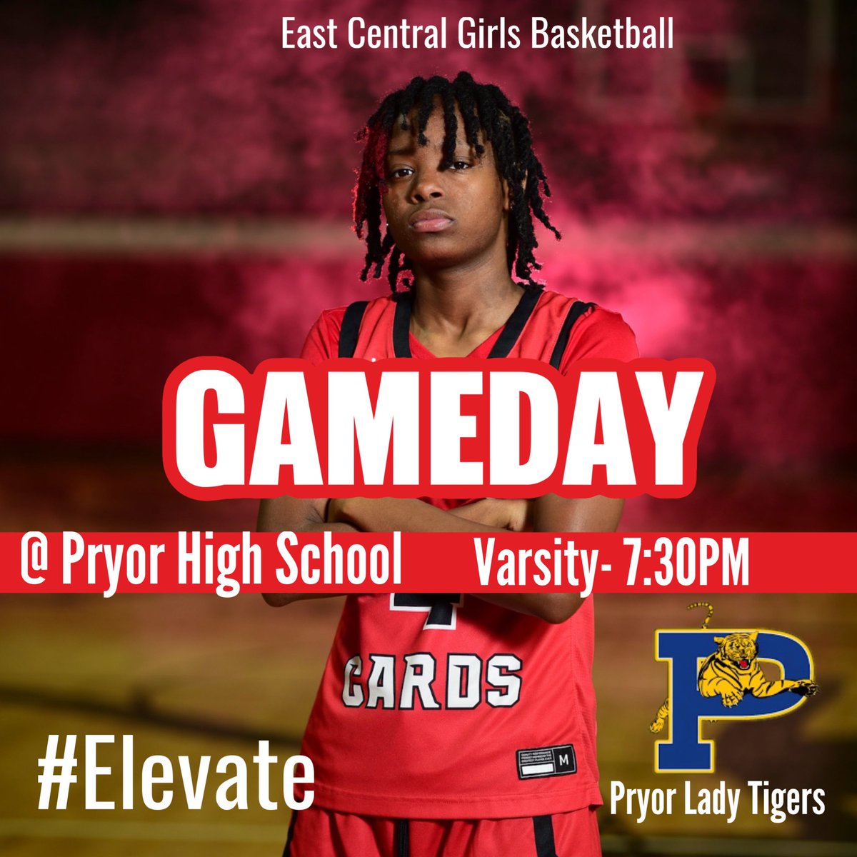 Another ROAD GAME!!! Come out to Pryor tonight and watch our girls compete against the Lady Tigers!! 

Should be a good one. Let’s go Lady Cards #Elevate