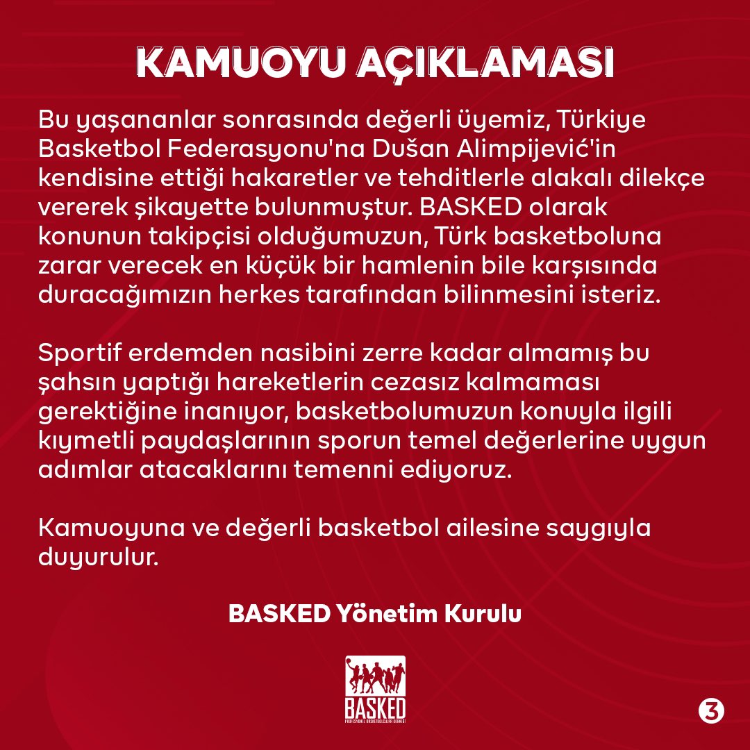 Kamuoyu açıklaması.