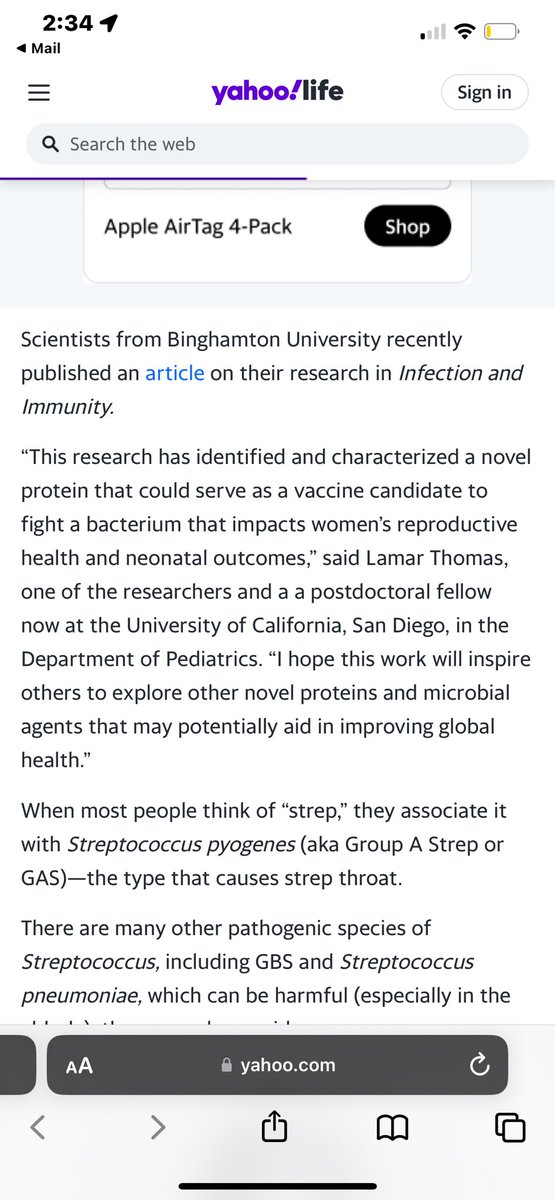 LamarSThomas1's tweet photo. @Yahoo wrote about my research 🥺🙌🏾
We continue to work diligently to improve women’s health #Vaccine #ItsComin #Research #Science
https://t.co/CBilFYYHeL https://t.co/W3OYsaWmIi
