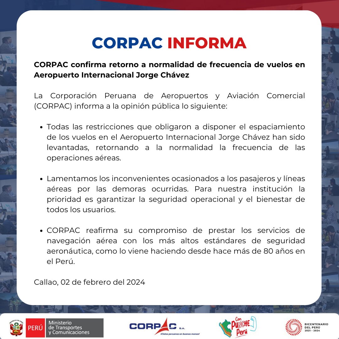 CORPACOFICIAL's tweet photo. Comunicado a la opinión pública. https://t.co/fVbf6ehrgt