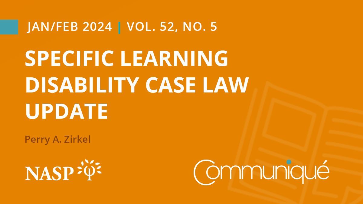 Students classified under the category of specific learning disability (SLD) continues comprise the highest proportion of students served under the IDEA. This article provides an analysis of the SLD eligibility rulings. Read More: bit.ly/3NYTDf6