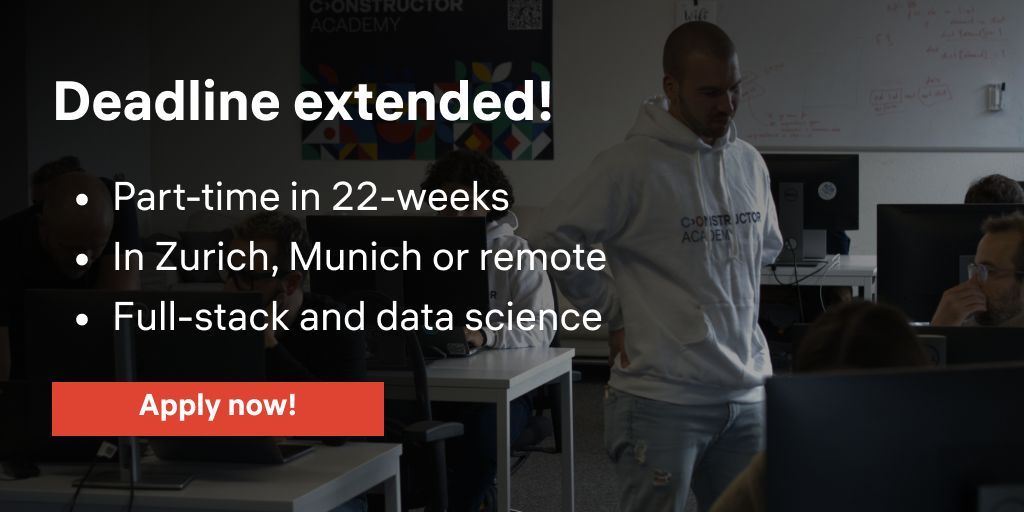 We've extended our part-time #DataScience and #FullSack #bootcamp application deadline to February 6. For those aiming to enhance their #techskills without disrupting their current commitments, this is your chance. Apply now 👉buff.ly/3tKd8Br