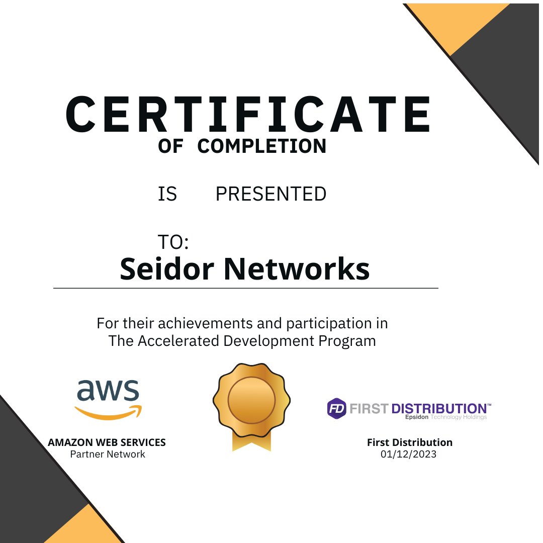 SeidorAfrica's tweet image. We are delighted to share the news that Seidor Networks has successfully graduated from the First Distribution - AWS Accelerated Development Program!
#FirstDistribution #CloudCoumputing #AWS