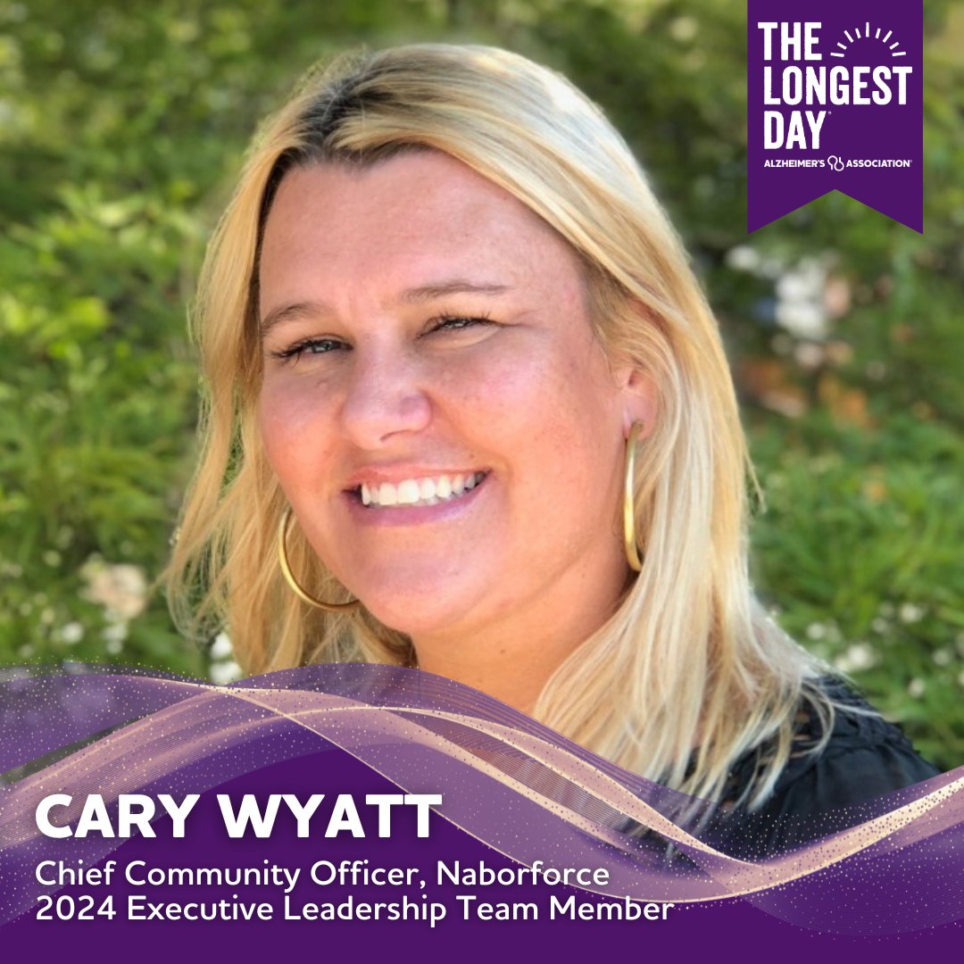 We are delighted to introduce #thelongestday 2024 Exec. Leadership Team. Cary Wyatt, Chief Community Officer, <a href="/Naborforce/">Naborforce</a>, will serve as an integral member and volunteer leader of this inaugural team in Virginia. alz.org/tld #endalz