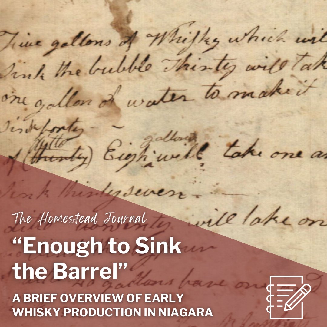 Jess Linzel (@jesslinzel) on Twitter photo Newest #niagarahistory article for <a href="/BrHomestead/">The Brown Homestead</a>! Talking about whisky production around the turn of the 19th century and featuring primary sources from <a href="/TownofLincolnON/">Town of Lincoln</a> museum, <a href="/NellesManor/">Nelles Manor Museum</a>, <a href="/ArchivesOntario/">Archives of Ontario</a> <a href="/brock_library/">Brock University Library</a> #aghist
thebrownhomestead.ca/journal/enough… Newest #niagarahistory article for <a href="/BrHomestead/">The Brown Homestead</a>! Talking about whisky production around the turn of the 19th century and featuring primary sources from <a href="/TownofLincolnON/">Town of Lincoln</a> museum, <a href="/NellesManor/">Nelles Manor Museum</a>, <a href="/ArchivesOntario/">Archives of Ontario</a> <a href="/brock_library/">Brock University Library</a> #aghist
thebrownhomestead.ca/journal/enough…