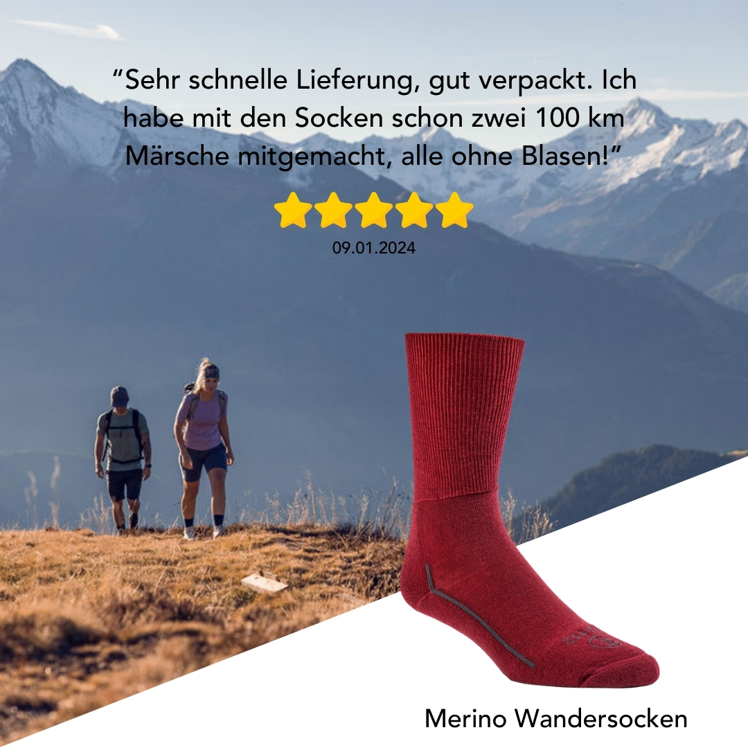 Unsere Kunden lieben Wundersocks! Sie sind frei von Gummi und von harten Nähten. Sie betten Deine Füße sanft ein und halten sie geschmeidig.

Wundersocks - Tragekomfort vom Feinsten!