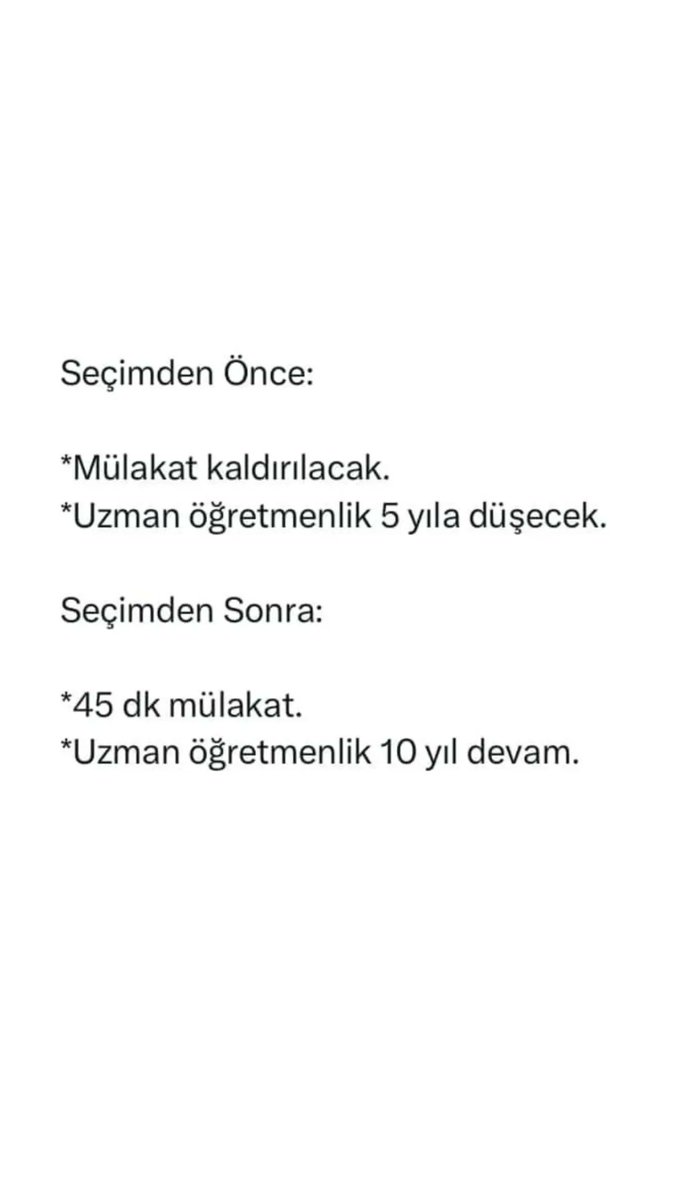 Seçimden önce ve sonrası

#SeçimeMülakatsızTakvim