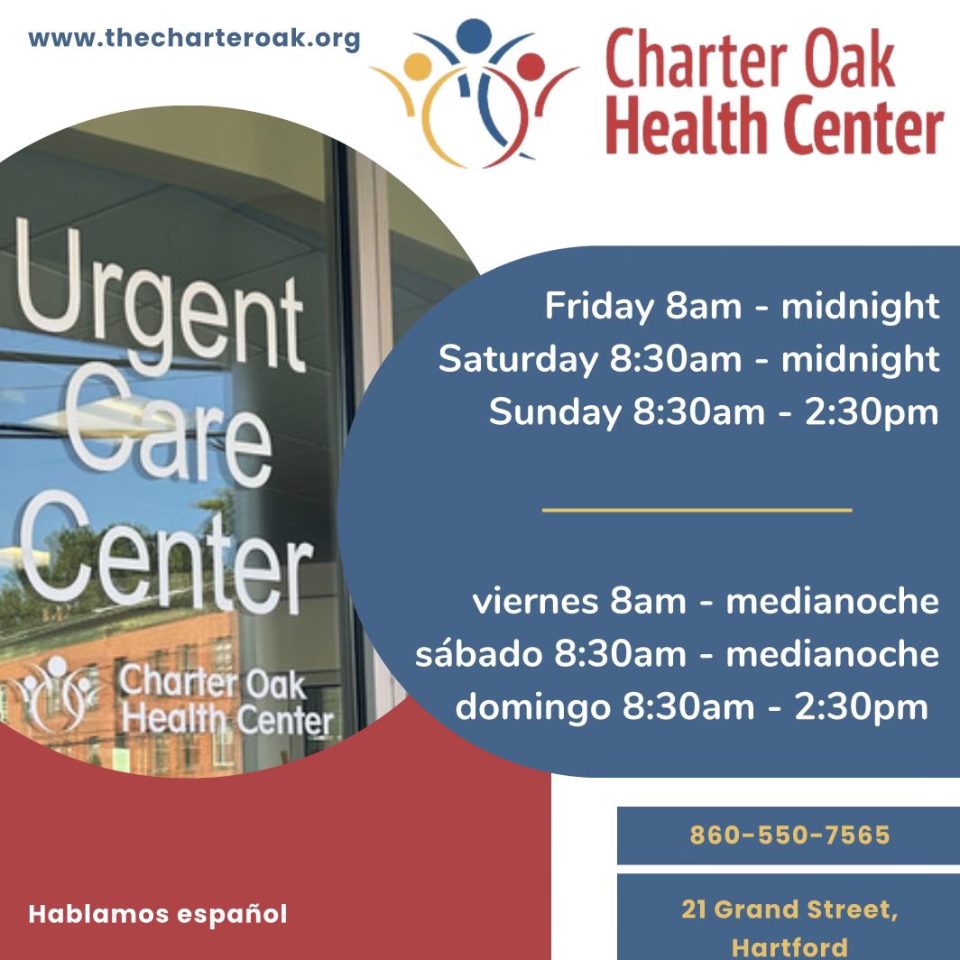 Happy Friday! Here’s our Urgent Care Center hours of operation for the weekend.

#urgentcare #cohc #wecare #community #comunidad #hablamosespañol