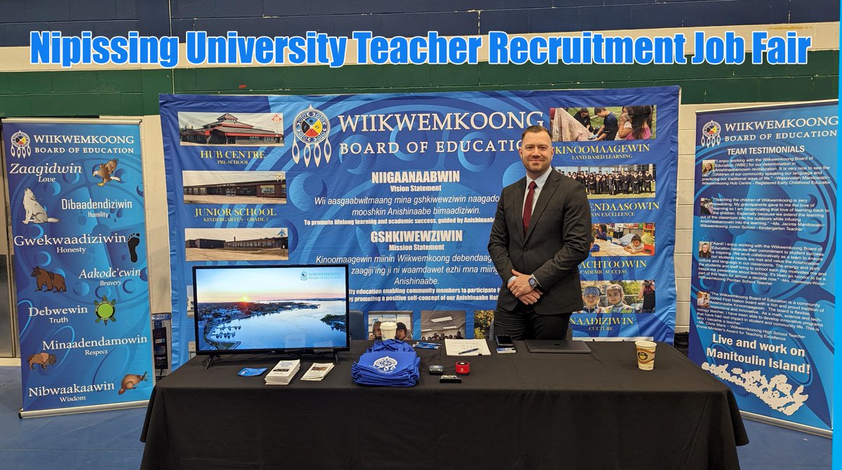 NISHKE! If you have family or friends in the North Bay area looking for employment in education. Come and see us! #teacherrecruitment #firstnationseducation #anishinaabe