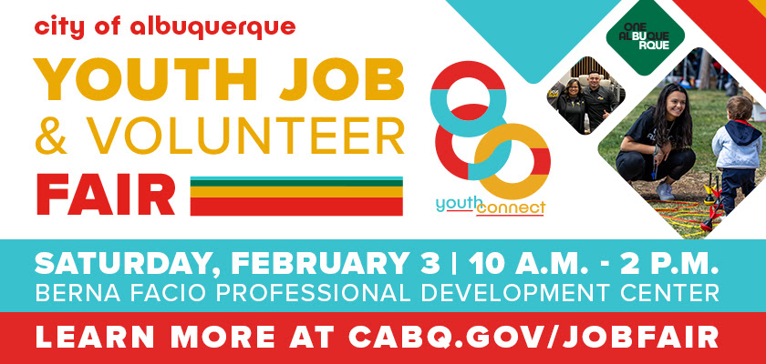 Join us THIS SATURDAY at the One ABQ Youth Job &amp; Volunteer Fair! 

Youth ages 14 to 25 are invited to discover employment and volunteer opportunities, schedule interviews, ask questions, and learn all about how to get your foot in the door!

Learn more: loom.ly/16rngJ8