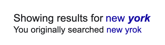 Looking for ideas on the most performant way to achieve automatic spelling correction of searches like this… using NodeJS on the backend 🤔