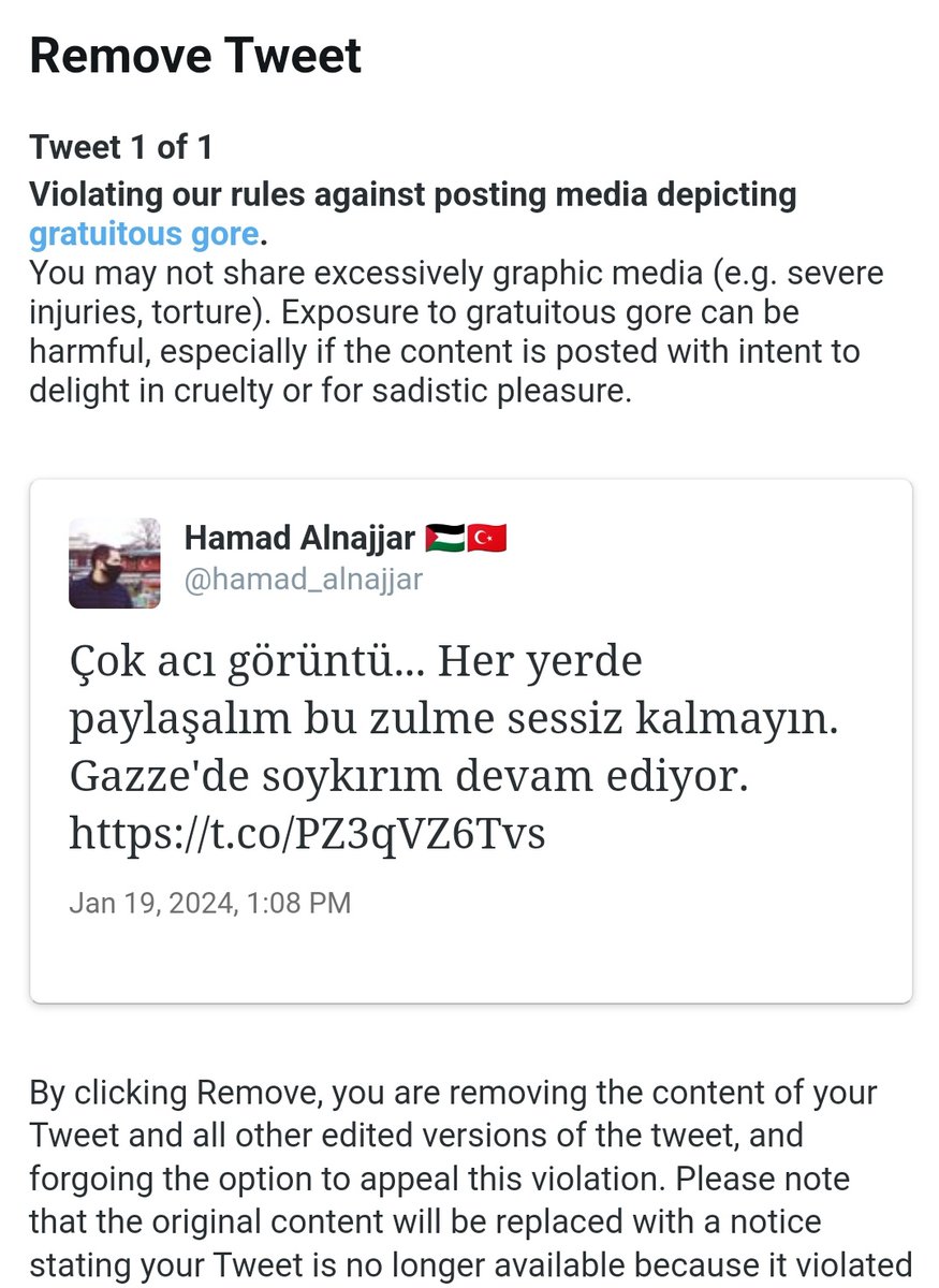 Gazze ile ilgili paylaştığım haberlerden dolayı hesabım kitlendi desteğinizi bekliyorum 🤲🇵🇸🇹🇷