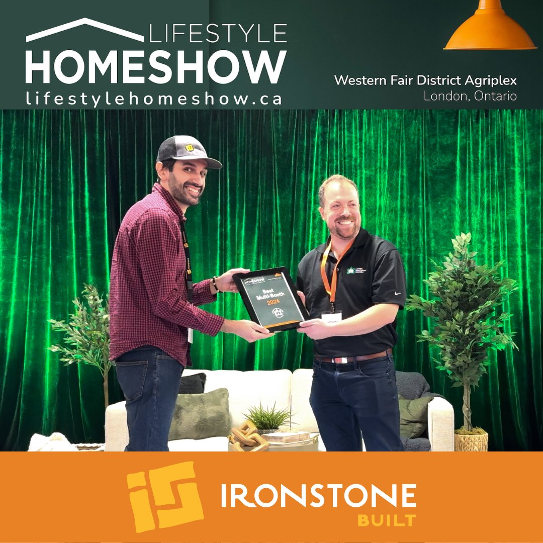 Congratulations to @IronstoneBuilt on receiving the Best Multi-Booth Award in our 2024 Booth Awards! 🌟 Thank you for joining us and sharing your incredible talents! ✨ We hope to see you next year at the LHBA's 2025 @londonhomeshow! 🏡 #LSHS2024