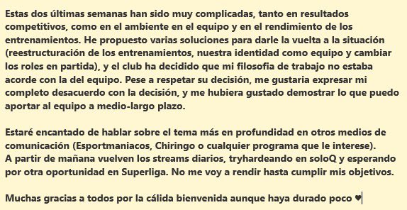 MinidukeLoL's tweet photo. Dejo de formar parte de ZETA https://t.co/XeFsnXHudH