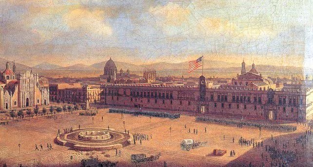 HispaniarumRex's tweet image. El 2 febrero de 1848 se ponía fin a la invasión estadounidense de México mediante la firma del Tratado de Guadalupe Hidalgo que desmembraba 2 millones 300 mil km2 en favor de los EE.UU. (la mitad del territorio heredado de la Nueva España y el Primer Imperio Mexicano).