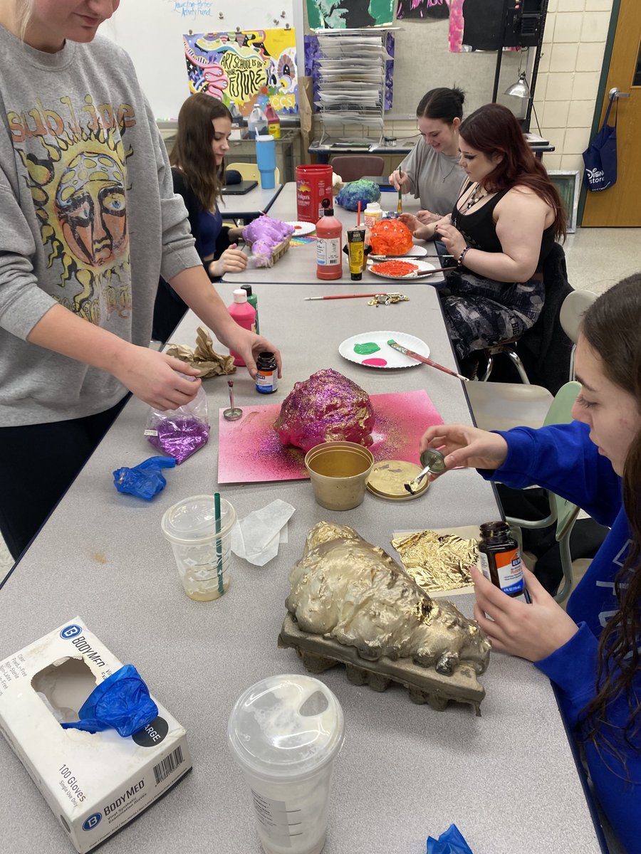 Lew-Port art students creating playful sculptures inspired by local artist &amp; curator Dana Murray Tyrrell