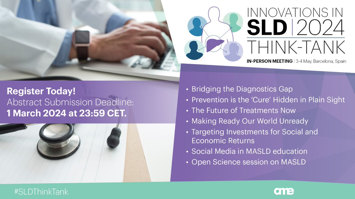 The SLD Think-Tank will host great faculty at a fabulous location with the highest quality data. Focus on interaction, learning from each other & evolving the multidisciplinary field. Mark your calendar + register here: virology.eventsair.com/sld2024/endors…
#LiverTwitter #INCBCN #SLDThinkTank