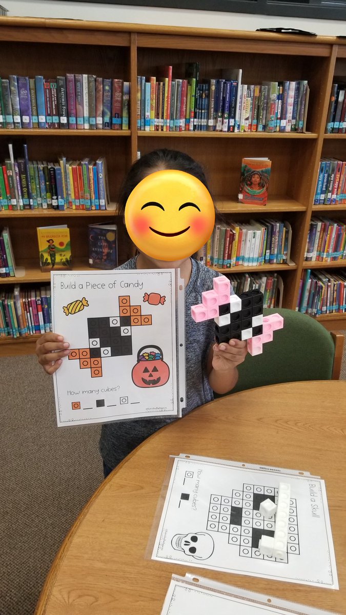 bookyourtime's tweet image. Themed Stations in the library for October! Students enjoyed showing off their completed work.@LANelsonLibrary