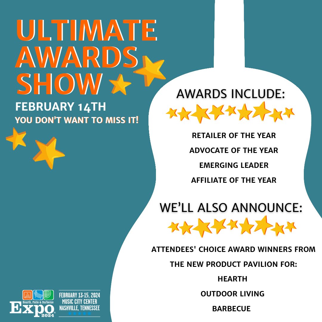 Join us for the Ultimate Awards Show, celebrating industry excellence! Recipients will light up the Karl F. Deal Grand Ballroom at the Music City Center at 5 pm. Continue the excitement at the Hearts on Fire Industry party - where networking meets pure fun! We can't wait 🏆.