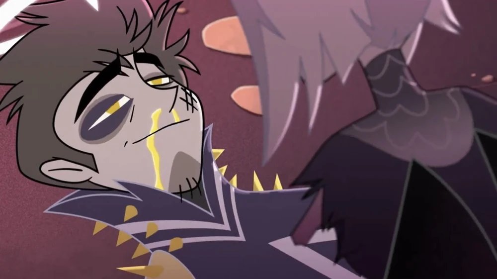 Trijosh1's tweet photo. First of all, the face reveal of Adam (I legit thought the mask was his face), but if he dies, does that mean he descend to hell as a demon?
#HazbinHotel #HazbinHotelSpoilers #RestInPeace #RIP #HazbinHotelAdam #Adam #RestInPeaceAdam #RIPAdam https://t.co/nEUOZYRfzh