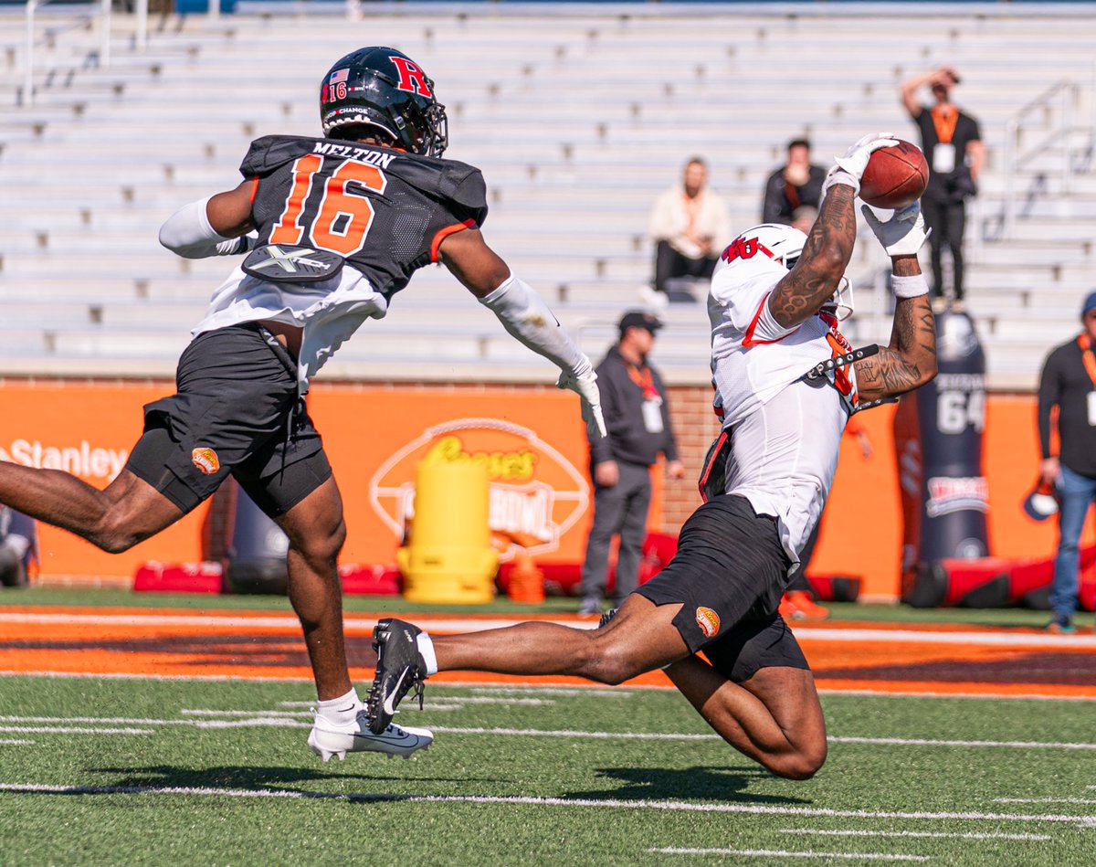 Western Kentucky's Malachi Corley was named top WR on the National team in a vote from DB teammates at practice player-of-the-week awards ceremony today at 2024 Reese’s Senior Bowl. #TheDraftStartsInMOBILE™️