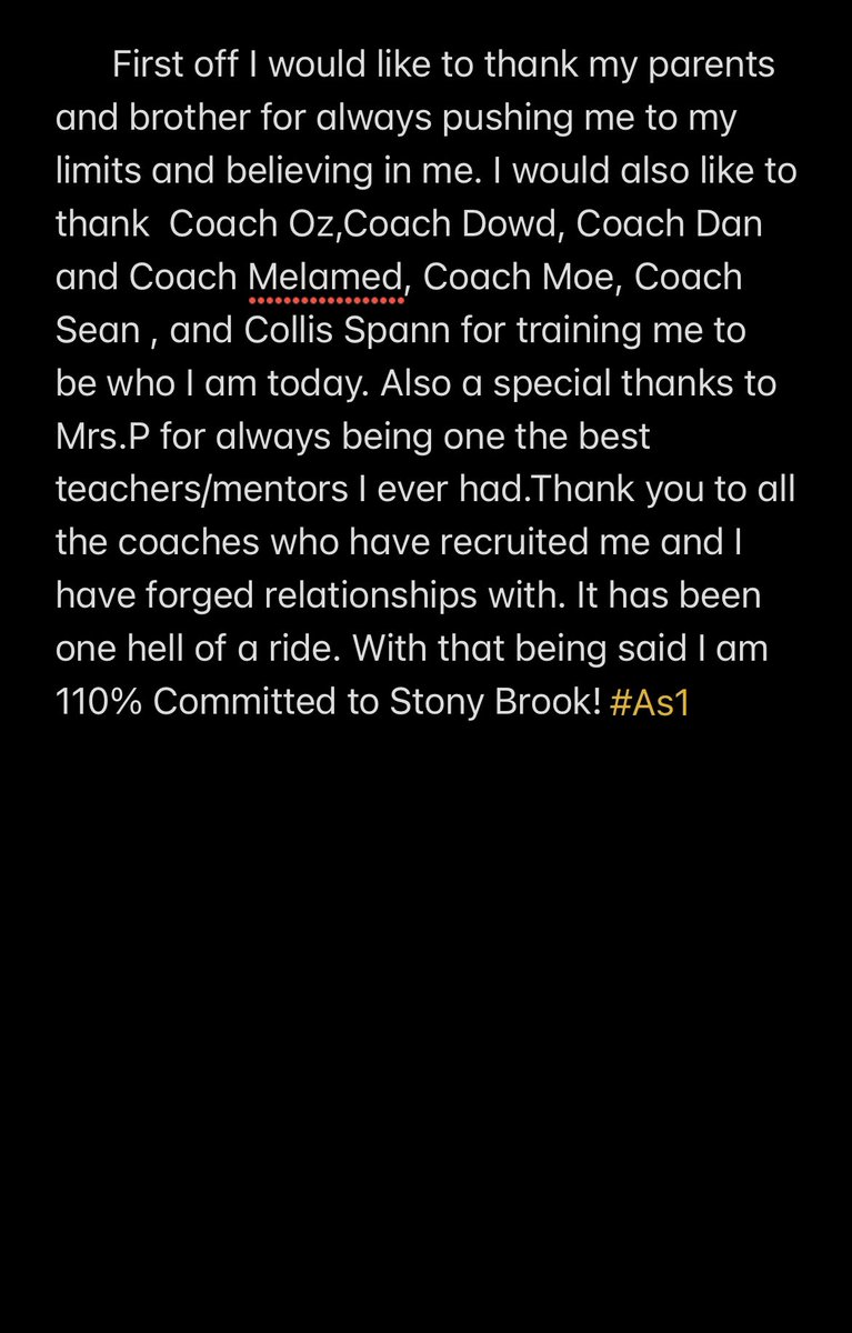justinkaye56's tweet photo. 110% Committed to Stony Brook! #As1 @CoachBache @CoachBCosh @CoachGillins @Coach_Hatch @CoachMartinoSBU @ZurilHendrick @CoachAdamLovan @JHeinrich_SBU @CoachMartinoSBU @bryanvalenti2 @Coach_Davis2 @CoachHamm17 @StonyBrookFB @mjfrecruits https://t.co/R6z6ht40HF