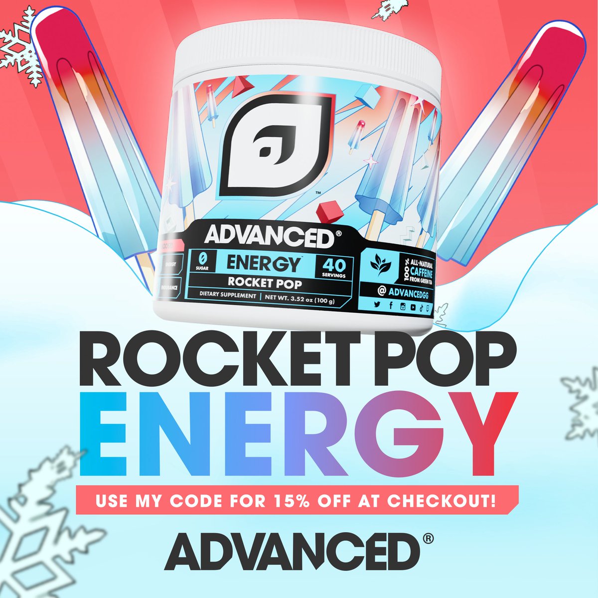 NEW <a href="/ADVANCEDgg/">ADVANCED®</a> flavor! Rocket Pop is here! Use code Beast for 15% off your order!

advanced.gg/discount/Beast