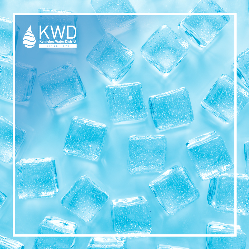 KennebecWater's tweet image. Ice is Less Dense than Water: Ice is less dense than liquid water, which is why ice cubes float in your drink. This property of water is crucial for aquatic life during winter months. #WinterWater #IceIceBaby 🌊🧊🌊