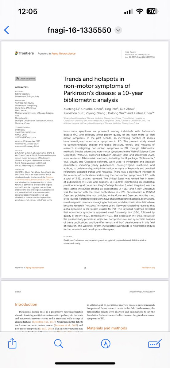 We are the most published group in NonMotpr aspects of Parkinson in the last 10 years , an independent review !! pleased as i continue to receive flak from colleagues about talking 'nonmotor ' of parkinson ! very strange ,<a href="/MubasherQamar/">DrMubs</a> <a href="/ampodlewska/">Aleksandra Podlewska</a> @DrABoogers