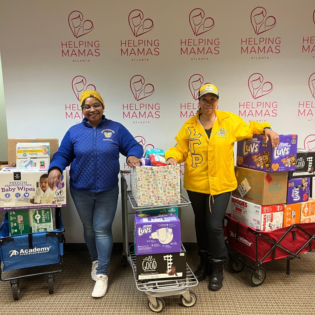 🌟 Gratitude Alert! 🌟 Thanks to @Gwinnett_Zetas for 3 bags of period kits, Atlanta Zacchaeus Fellows for volunteering, and Mu Epsilon Sigma of @SGRho for a diaper drive. Your support is making a difference. Thank you! 🙏💙 #HelpingMamas #Gratitude #CommunitySupport