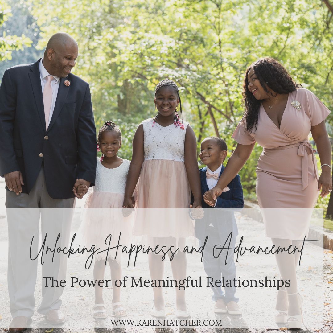 Discovering that human connection is vital for a vibrant life has truly changed my perspective. Learn more about unlocking happiness and advancement through meaningful relationships in my latest article. #HumanConnection #LifeLessons karenhatcher.com/unlocking-happ…