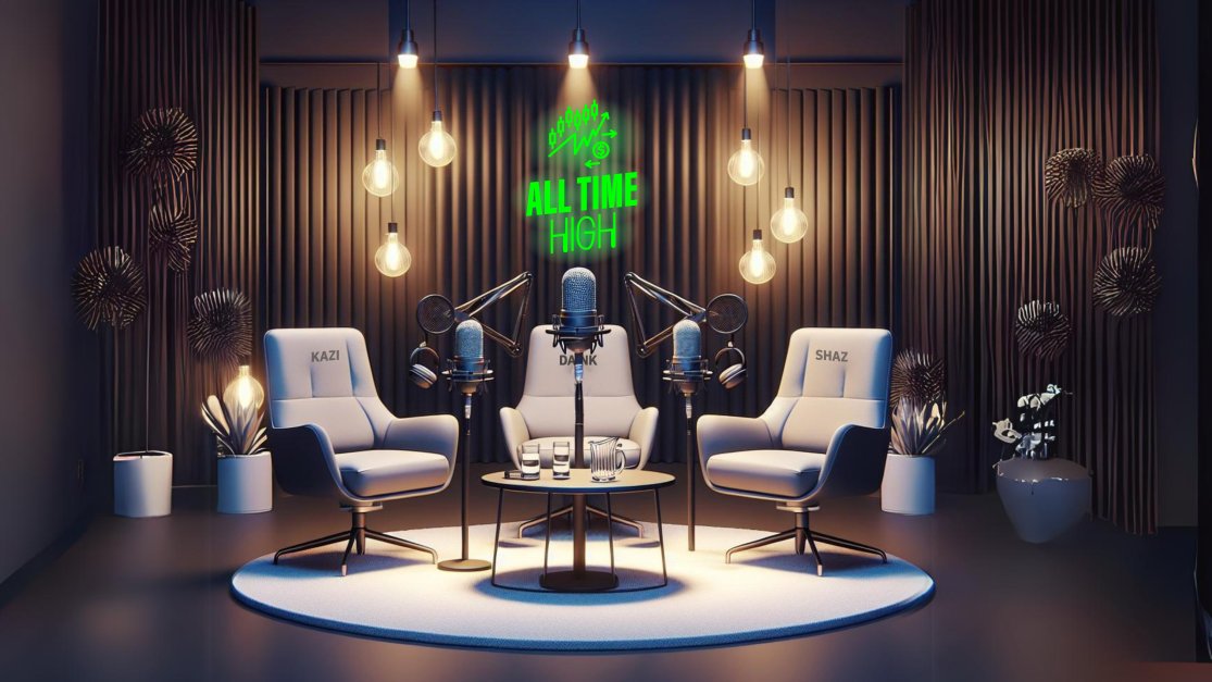 ATHCast's tweet photo. Episode 15 of the All Time High Podcast will be going live tonight in just under an hour from now!

Be sure to join, we have some incredible alpha to share with you all! 🤝 

https://t.co/S3QJqA4pNg https://t.co/dhPJ83T3uJ