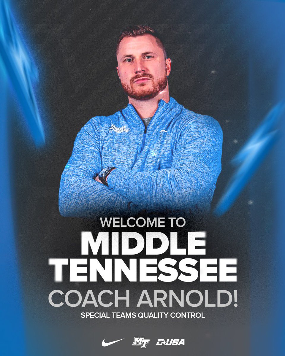 Truly humbled by this opportunity God has provided for me, to serve Jesus Christ, through coaching football at MTSU! Thank you Coach Mason and Coach Paschall for bringing a small town boy back to Tennessee! #BoroBuilt #MiddleMade