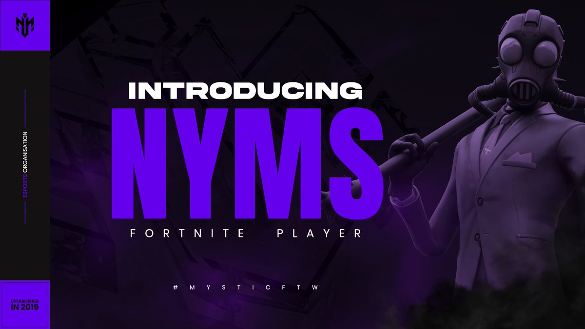 MysticEsportsMT's tweet photo. We are thrilled to introduce the latest member of the #Fortnite Roster.

@NymsFN🇷🇴 Welcome to the Family!  

#MysticFTW💜 https://t.co/qRiNT4q0oq