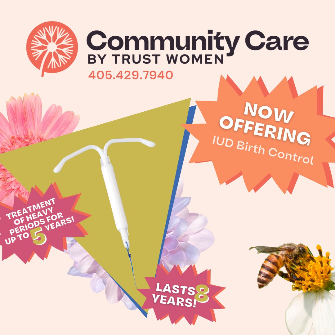 Meta is rejecting our ads for birth control! Help us out by sharing this post with your friends
Community Care by Trust Women in Oklahoma offers the Liletta IUD. 
Call our clinic to schedule an appointment for long-term effective birth control.