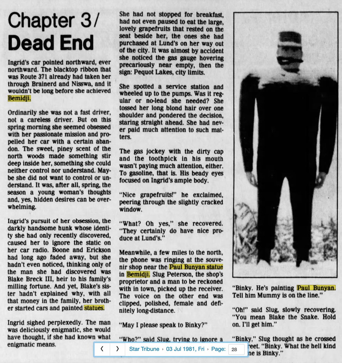 librarianasks's tweet photo. And just when you think Paul Bunyan statue research can't get any weirder, I give you this jewel.  Some sort of state-icon based fiction contest?? Oh 1981, what were we doing? https://t.co/jb2pMw4JS3