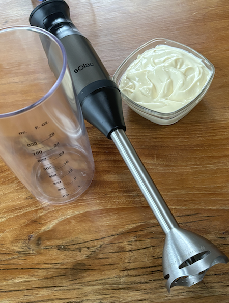 SolacUsa's tweet photo. Did you know an immersion (stick) blender is the perfect tool to make mayo? Add all ingredients to the container, and blend away . . . #WhatWeDoWeDoWell #stickblender #mayonnaise #homemade https://t.co/Murn2EzF60
