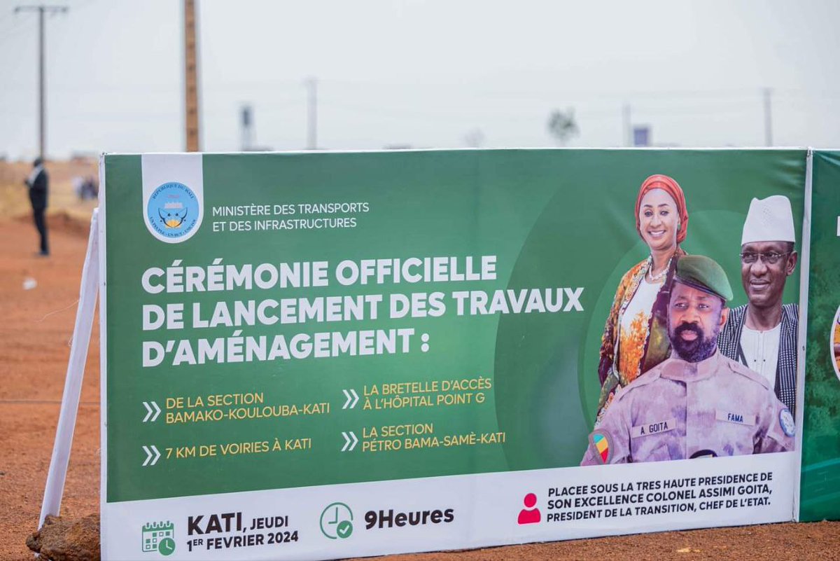 GoitaAssimi's tweet image. J'ai procédé, ce jeudi 1ᵉʳ février 2024, au lancement des travaux d’aménagement de la RR9 et des voies stratégiques à Kati.