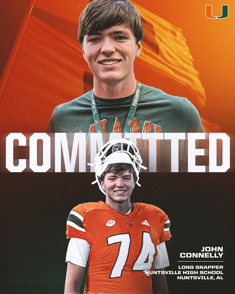 Committed 🟧🙌🏼🟩 #GoCanes @CoachMaalouf @coach_cristobal @CoachFerras @CoachKalter @dtrain2901 @CanesFootball