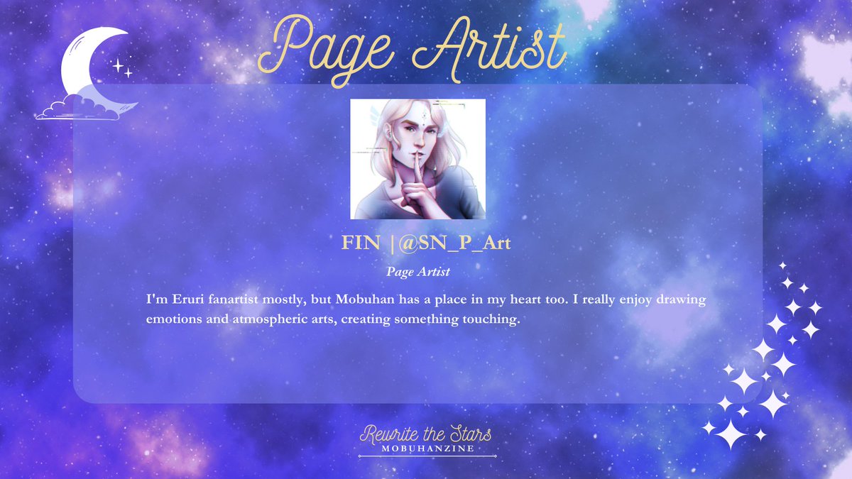 Our next artist in line is Fin/ <a href="/SN_P_Art/">FIN</a>. We're so excited to have them onboard