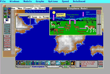 GameUnionTV's tweet image. Even now if you launch #SimEarth, it clicks like it did in 90s. It has flow, it allows you to easily simulate known planets like Earth or Mars, etc. It has this consistency.

Planetary Life has awesome tools, graphs. But I was hooked with Spore + SE combo. And got disappointed.