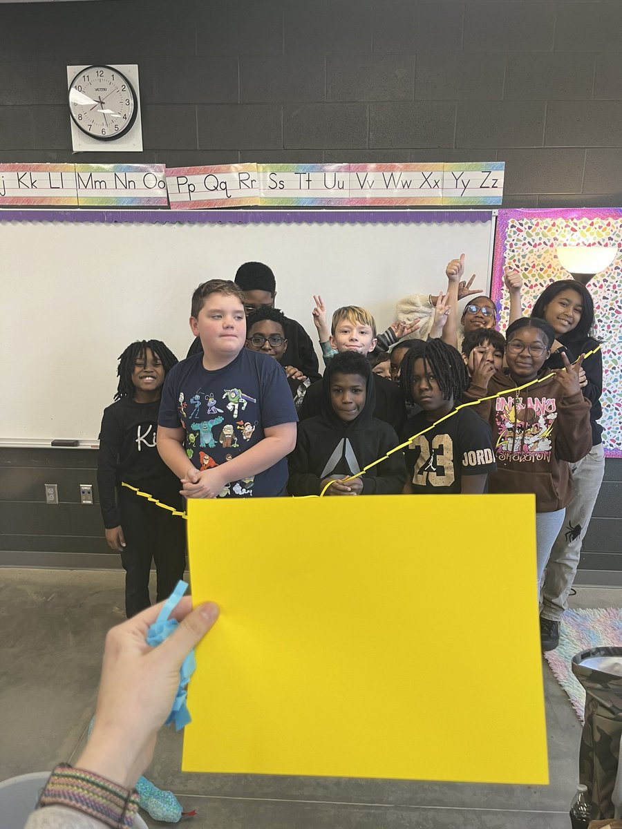 beccamcwhorter's tweet photo. Can a group of 5th graders fit inside a single sheet of 8.5x11 paper? Why yes, they can! What a fun STEM challenge! @BPESArtsAcademy #bpinspired #jefcoed #STEM #gifteded https://t.co/WT5ceWOTTu
