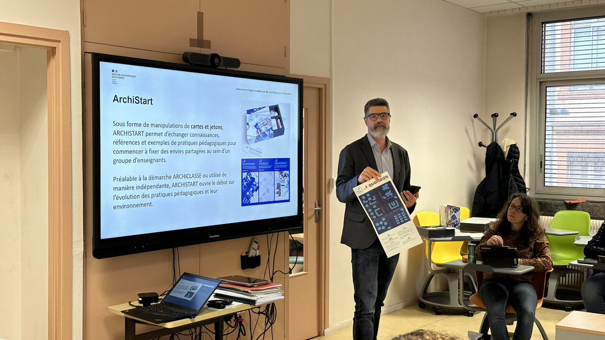 DaneTlse's tweet photo. Une semaine riche en formations sur le #numérique dans l’@actoulouse !
📍#Archiclasse et espaces scolaires 
📹 Création de vidéos pédagogiques 
🧩 Escape games et ludification avec le numérique 
.
➡️ Retrouvez toutes nos formations ici : https://t.co/7yjwZ2xmZW https://t.co/odYWNrj54Y