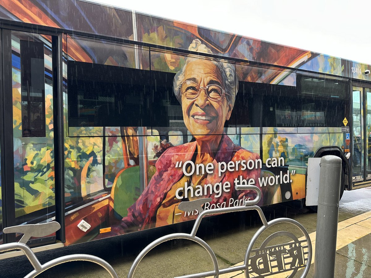 “One person can change the world” - Ms. Rosa Parks The life, legacy, and courage of Rosa Parks is now memorialized for all of Stockton to see as this bus services our city. May this remind us all to “never be fearful of what you are doing when it is right.”