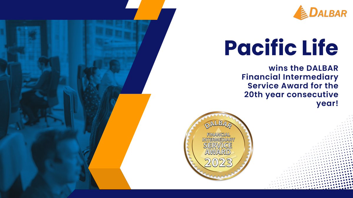 Congratulations to @pacificlife for winning the DALBAR Financial Intermediary Service Award for the 20th year in a row! #CustomerService #FinancialServices #ServiceAward