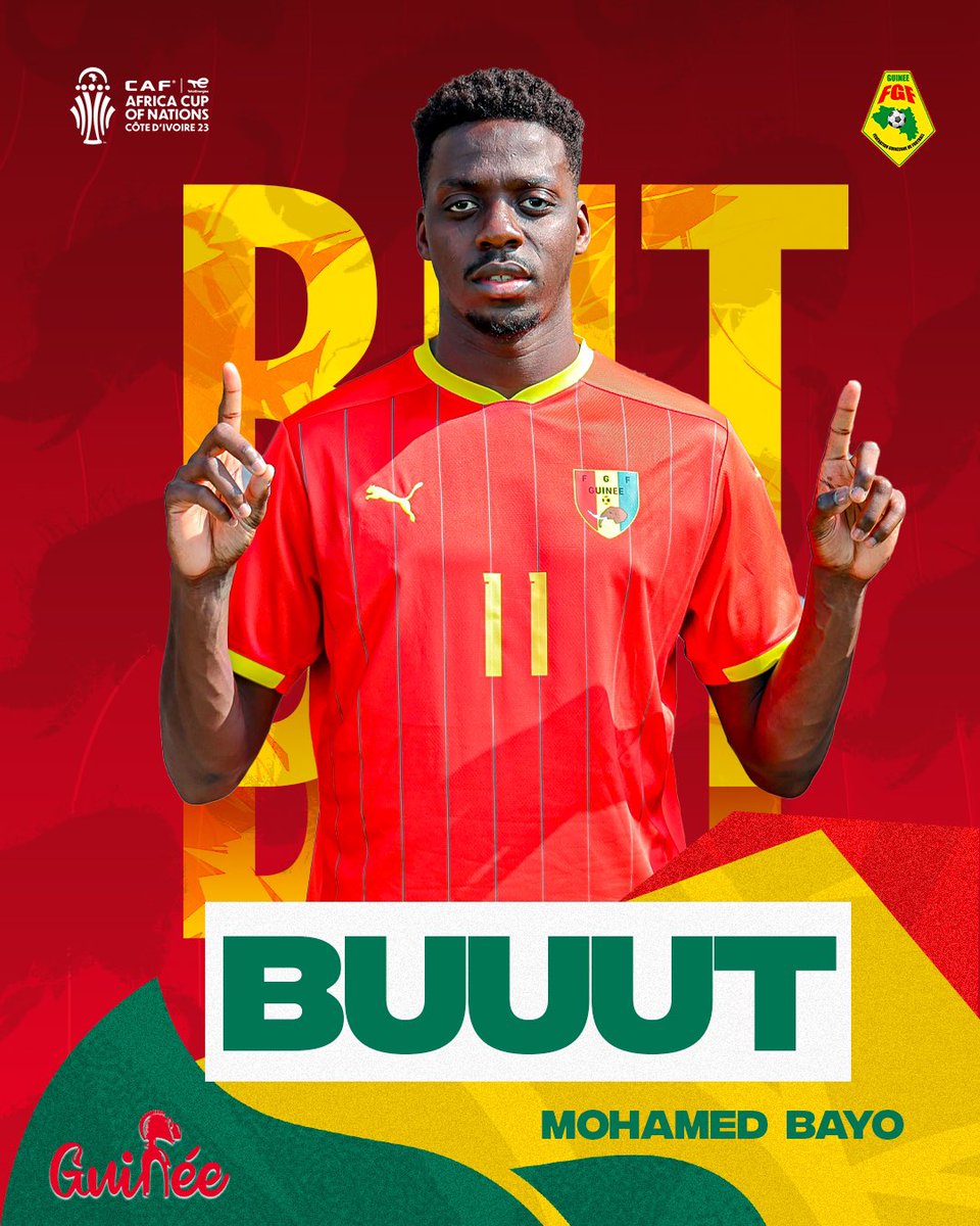 fgfofficiel's tweet photo. 20’| RDC 0️⃣-1️⃣GUI
𝘽𝙐𝙐𝙐𝙐𝙐𝙐𝙏 de la Guinée. Mohamed ouvre le score sur penalty.
Allez Syli 🔥
#FGF | #SyliNational | #GbinGbinSo | #CAN2023 | #EQGGUI #RDCGUI https://t.co/MBubXkQZQh