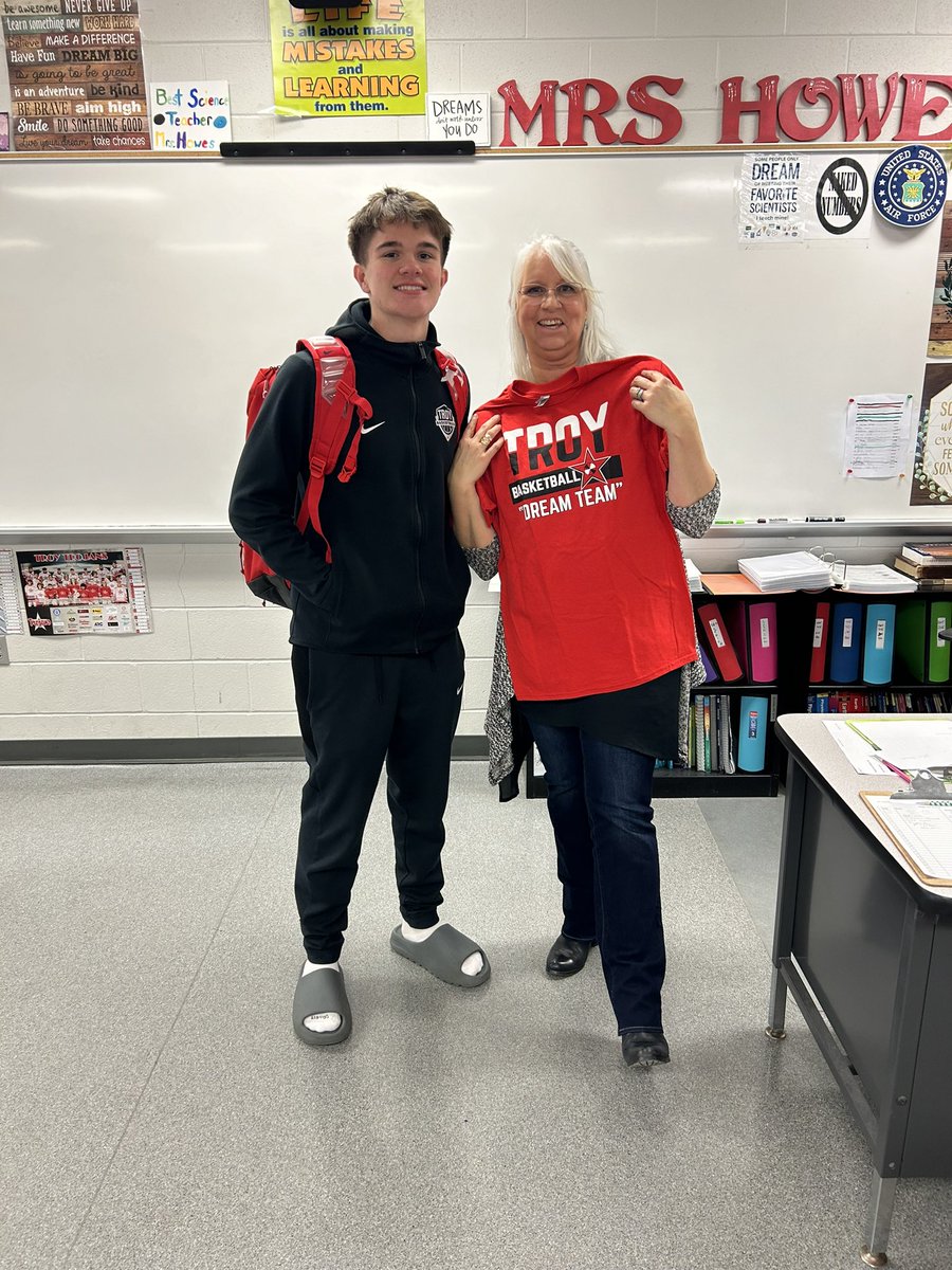 Thank you Mrs. Howes for being the best teacher and pushing me to do my best in the classroom! #dreamteam  <a href="/TroyTrojanBball/">Troy Trojan Basketball</a>